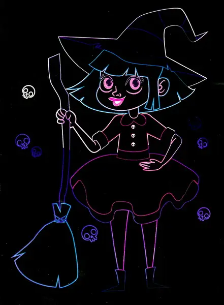 Obrázek škrabací Mark 9 ks 12 čarodějka