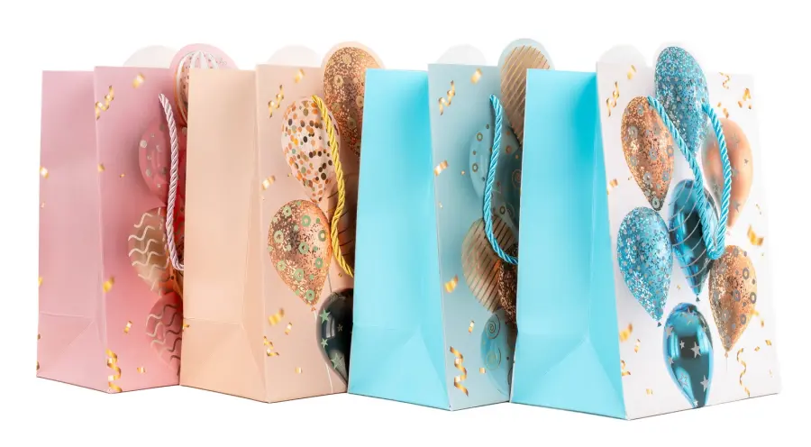 Taška papírová M LUX mix č.67 180x230x100 mm