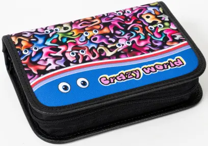 Penál se 2 klopami Crazy 2 modrý