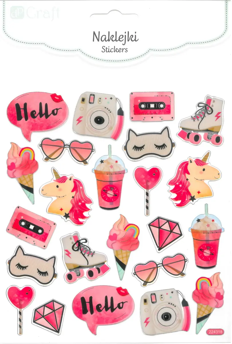 Samolepky papírové DPNK-229 pinky gadgets DP