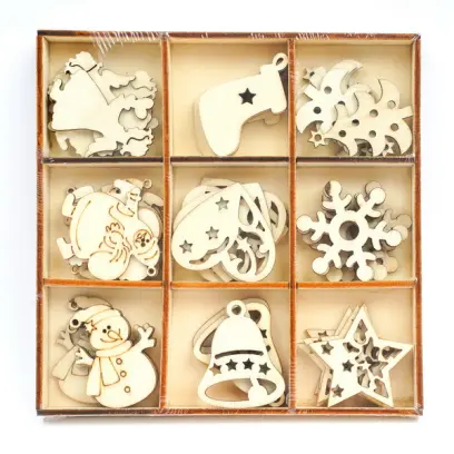 Ozdoba dřevěná 45 ks Craft 01