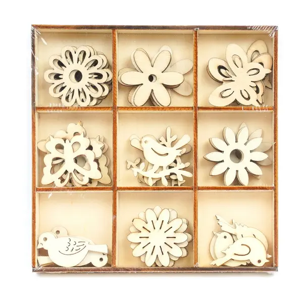 Ozdoba dřevěná 45 ks Craft 02