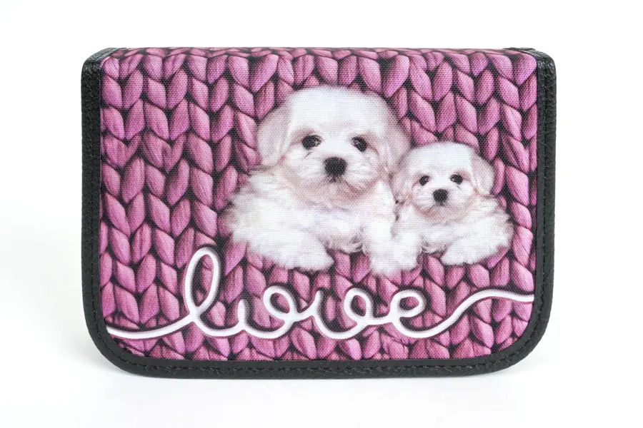 Penál se 2 klopami Love 2 růžový