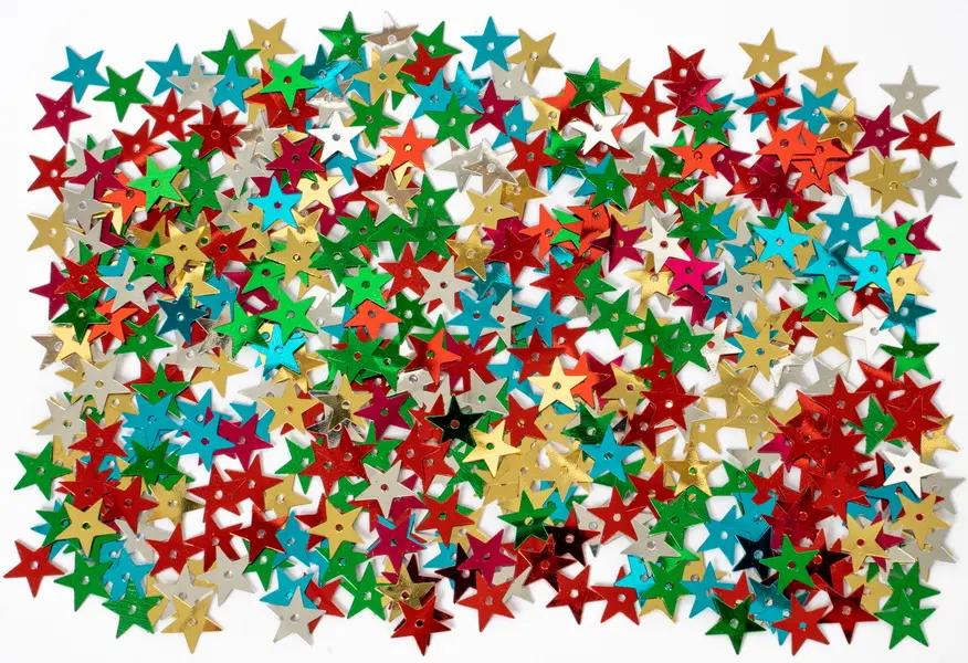 Flitry hvězdy DPCE-037 mix barev DP