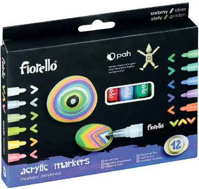 Popisovač GR-1106 akrylový 12 barev