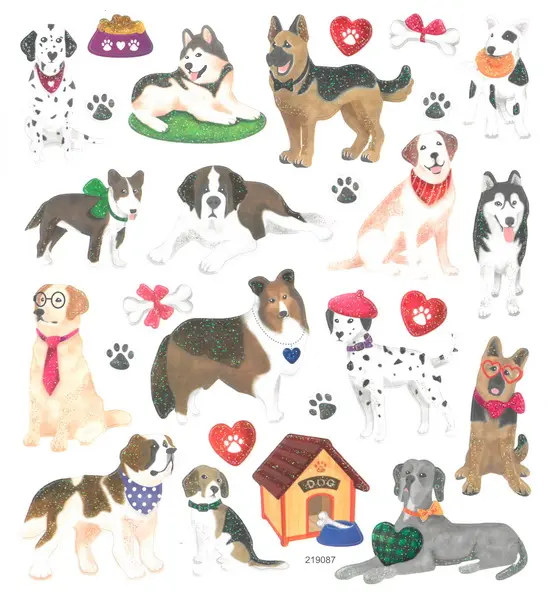 Samolepky papírové DPNK-122 pejsci DP