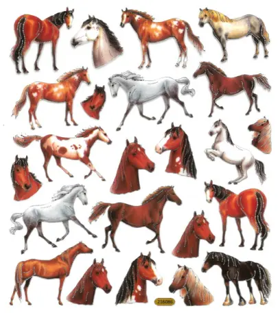 Samolepky papírové DPNK-123 koně DP