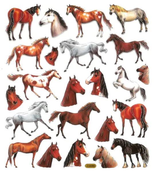 Samolepky papírové DPNK-123 koně DP