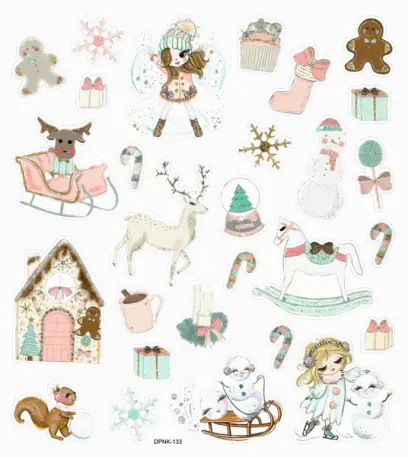 Samolepky papírové DPNK-133 zima DP
