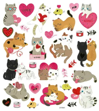 Samolepky papírové DPNK-137 koťátka DP