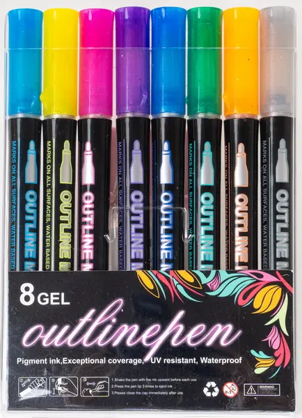 Popisovač outline Shine 8 barev