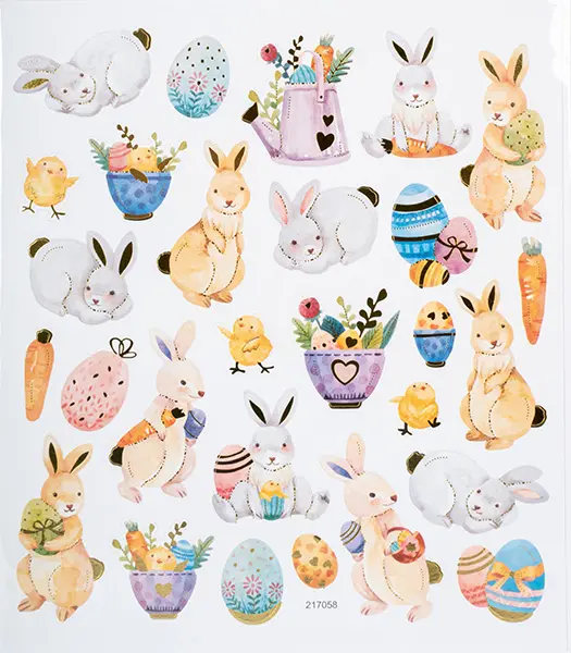 Samolepky papírové DPNK-162 králíčci a vajíčka DP
