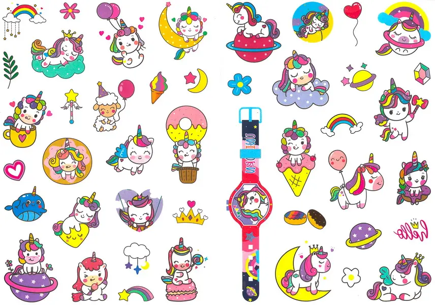 Tetování svítící ve tmě DPTT-004 jednorožci DP