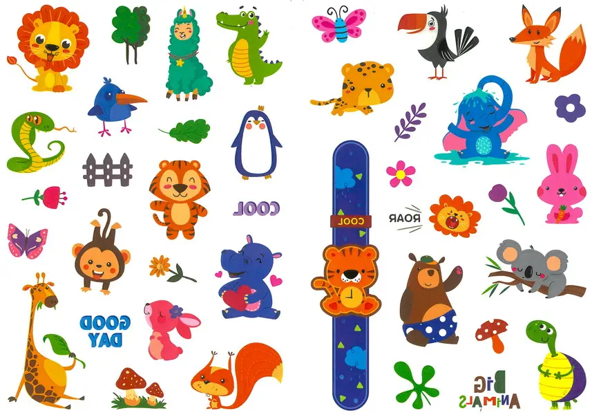 Tetování svítící ve tmě DPTT-005 zvířátka DP