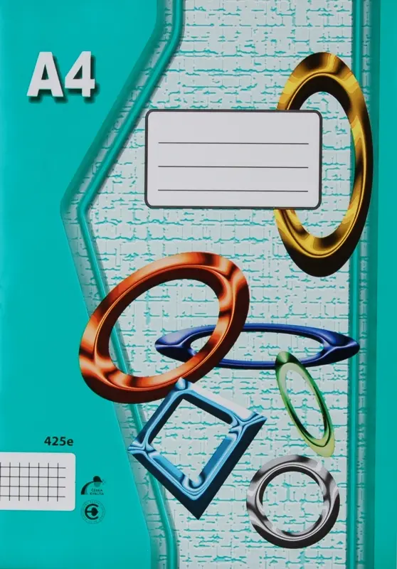 Sešit 425 recyklovaný, formát A4, 20listů, čtverečky 5 x 5 mm