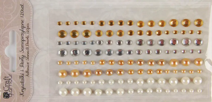 Kamínky a perly samolepicí Nature tones DP