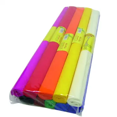 Papír krepový 2 m mix 10 barev