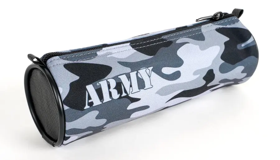 Penál rolka Army moro 2 šedý