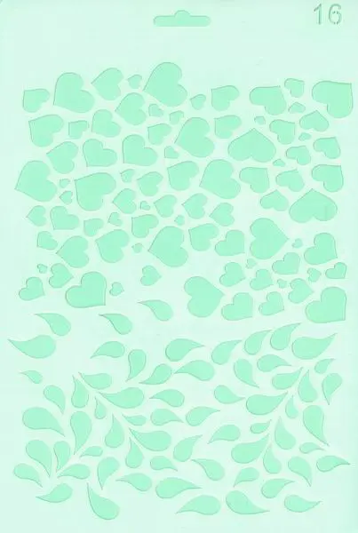 Šablona Silhouette 14 Hearts