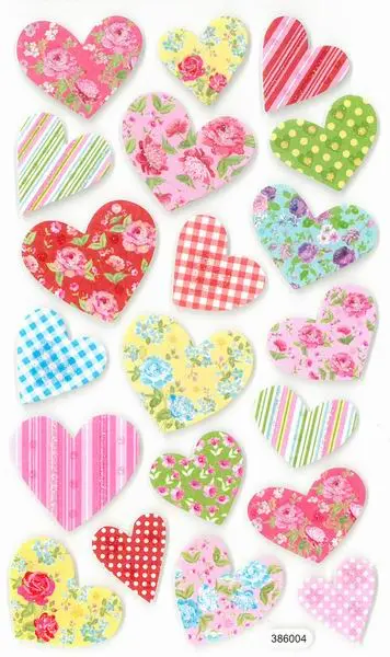 Samolepky pěnové DPPI-003 srdce DP