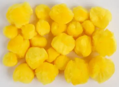 Bambulky akrylové mix 02 žluté