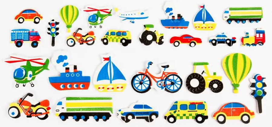 Samolepky pěnové 09 dopravní prostředky