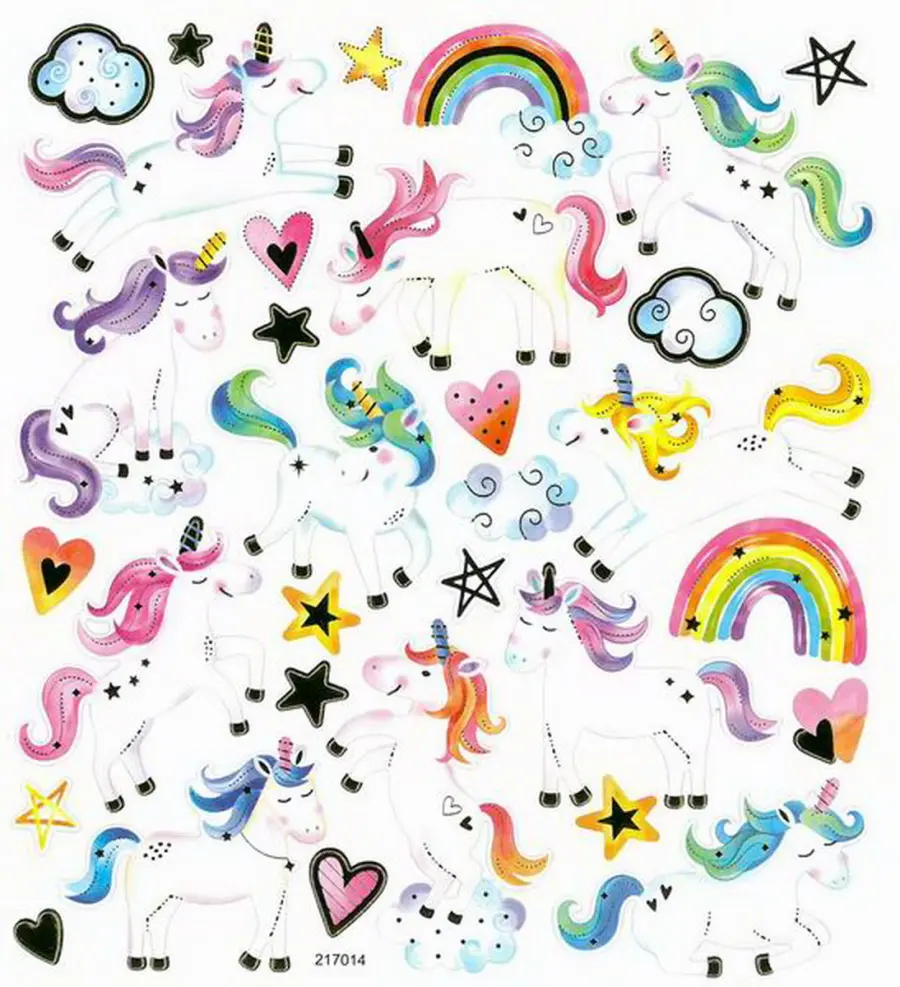 Samolepky papírové DPNK-029 jednorožci DP