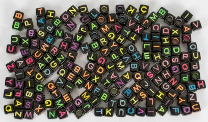 Korálky ABC 01 černé