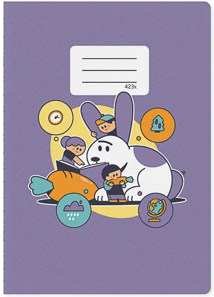 Sešit 423x bezdřevý formát A4 2/3 strany linka 1/3 strany čistá 20 listů