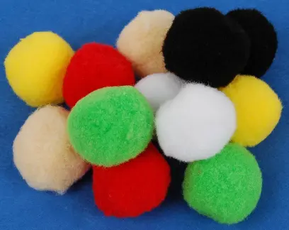 Bambulky polyesterové 40mm Color mix