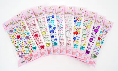 Kamínky samolepicí 02 srdce 10 ks