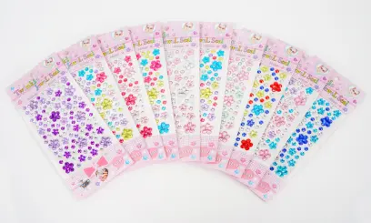 Kamínky samolepicí 03 kytičky 10 ks