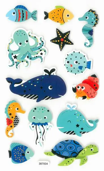 Samolepky pěnové DPPI-015 mořský svět DP
