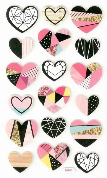 Samolepky pěnové DPPI-018 srdce DP