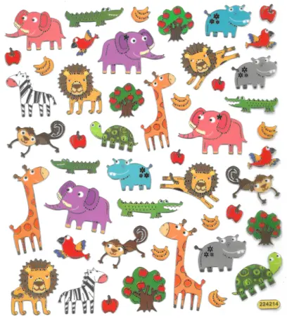 Samolepky papírové DPNK-127 zoo DP