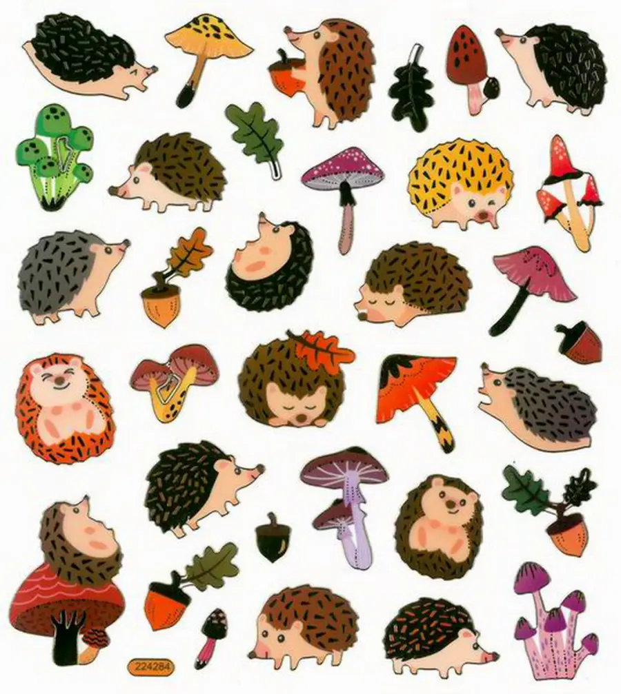 Samolepky papírové DPNK-067 ježek DP