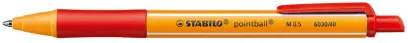 Pero kuličkové Stabilo pointball červené