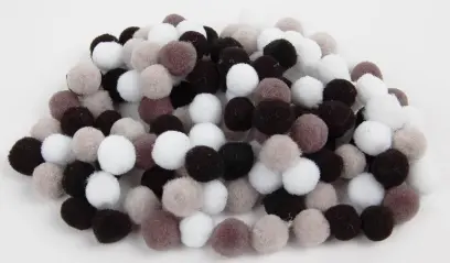 Bambulky akrylové 10 mm 01 černé