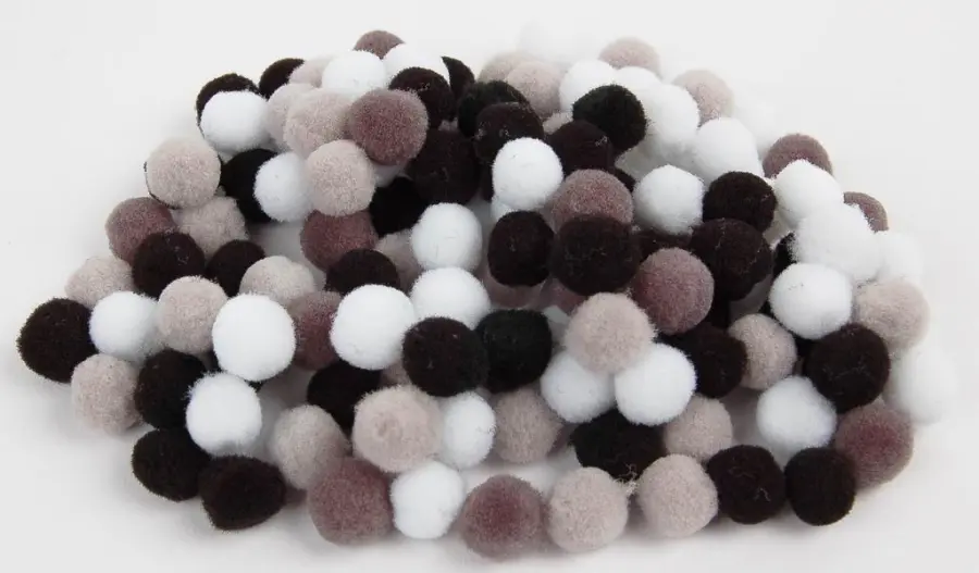 Bambulky akrylové 10 mm 01 černé