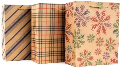 Taška papírová Craft střední 6 Ornament mix