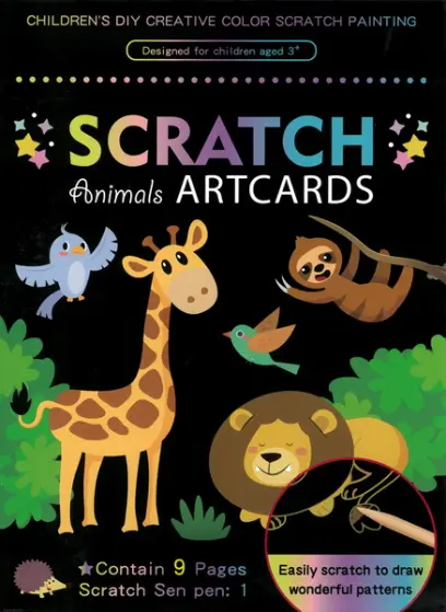 Obrázek škrabací Mark 9 ks 03 safari