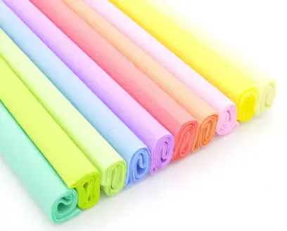 Papír krepový 2 m mix 10 barev pastelový