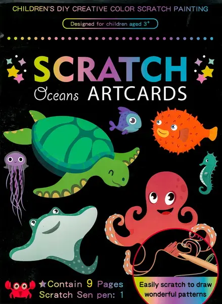 Obrázek škrabací Mark 9 ks 04 moře