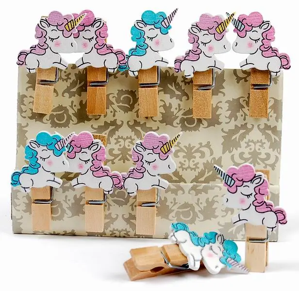 Kolíčky dekorační Shapes 05 jednorožec