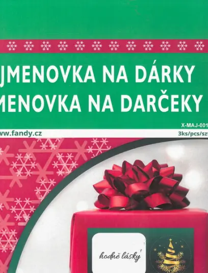 Jmenovky na dárky XMAJ-001