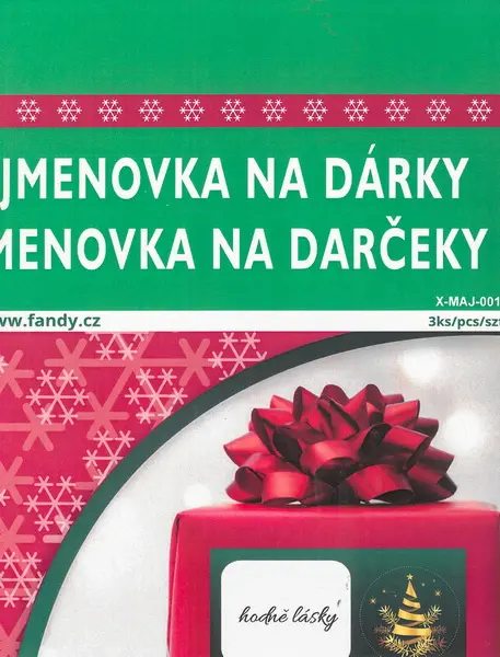 Jmenovky na dárky XMAJ-001