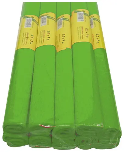 Papír krepový 2 m zelený světlý 10 ks