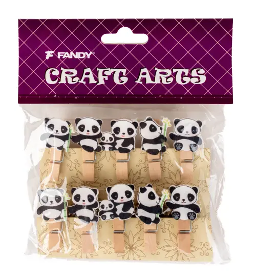 Kolíčky dekorační Shapes 13 panda