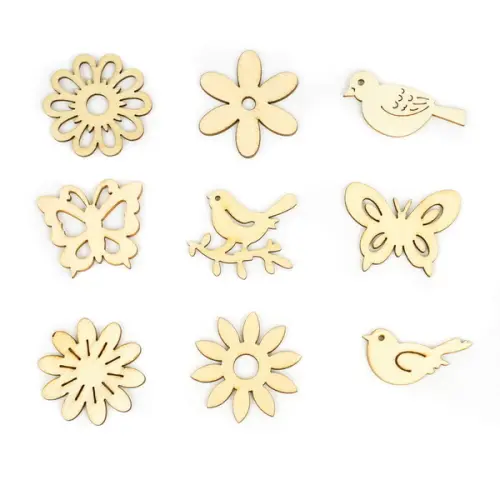 Ozdoba dřevěná 45 ks Craft 02