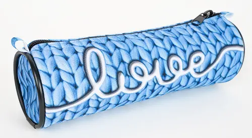 Penál rolka Love 1 modrý